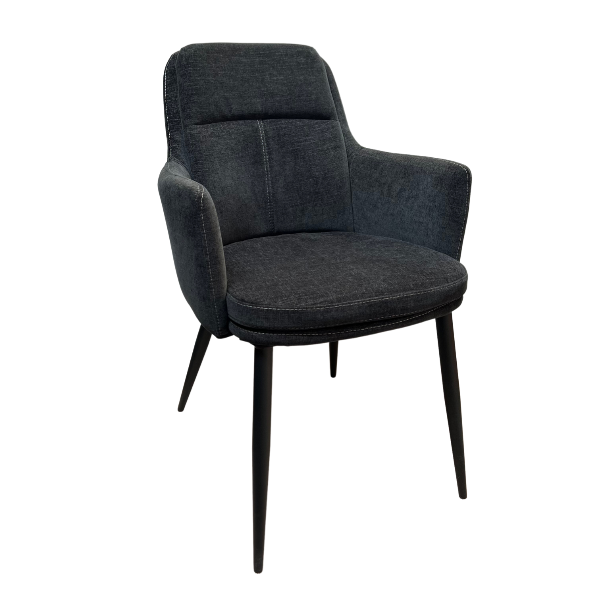 Set van 6x MX Sofa Eetkamerstoel Donna: 3x black, 3x toffee