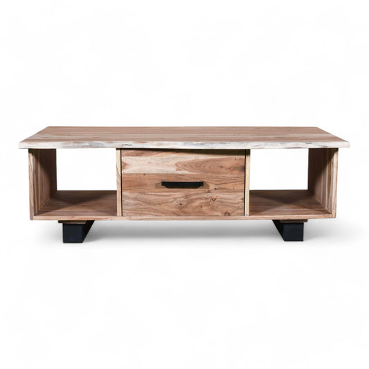 Massief acaciahouten salontafel 130cm, model Vic