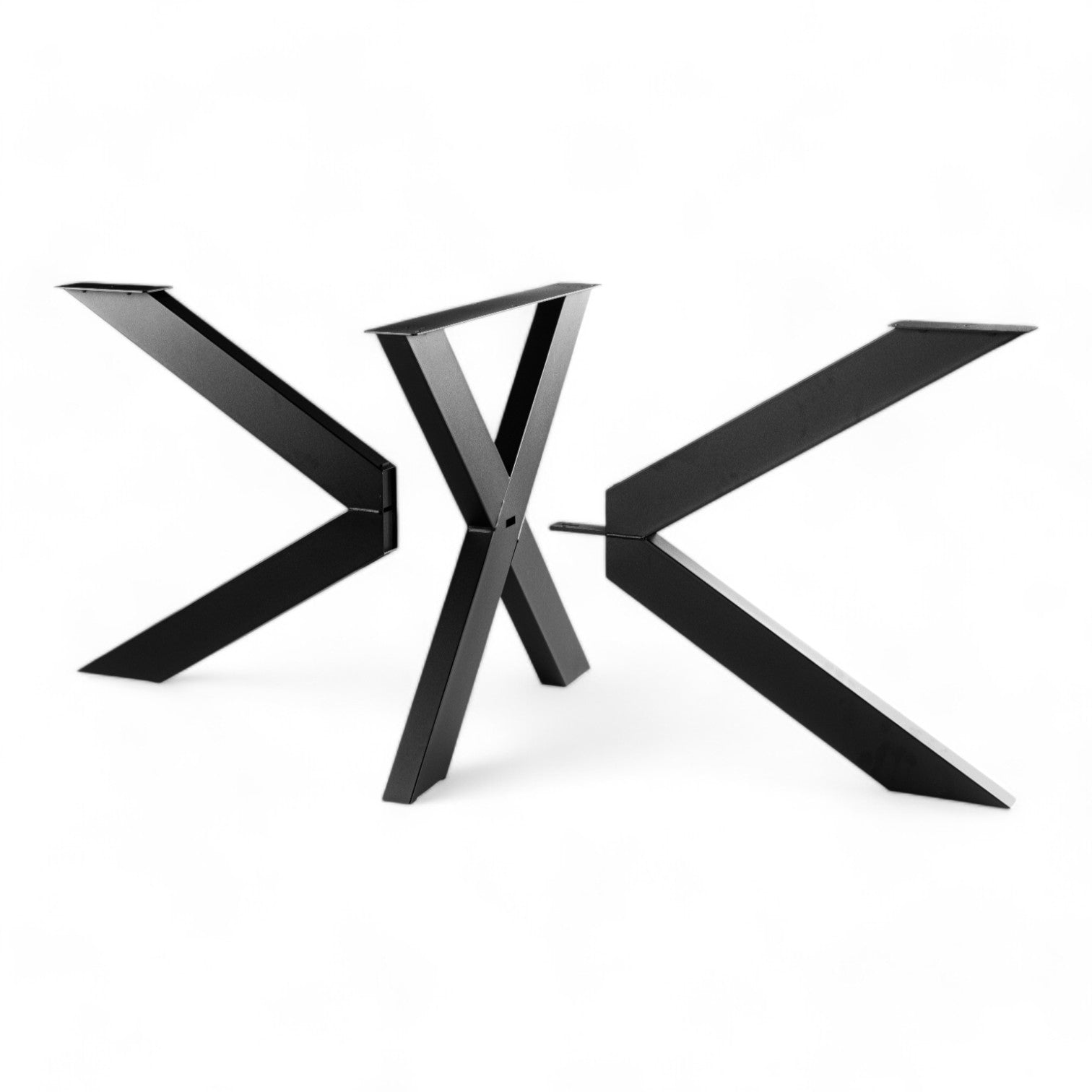 Pata de mesa de comedor forma araña blanca 150x78x(72-73) cm acero