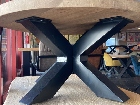 Zwart gecoate matrix poot voor ronde salontafel van 7,5x7,5cm