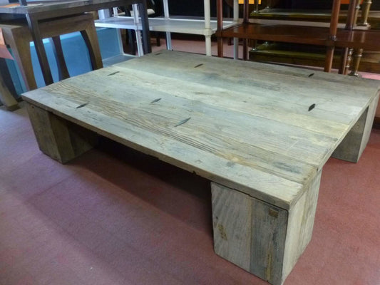 Gerecycled grey wash elmhouten salontafel van 150cm