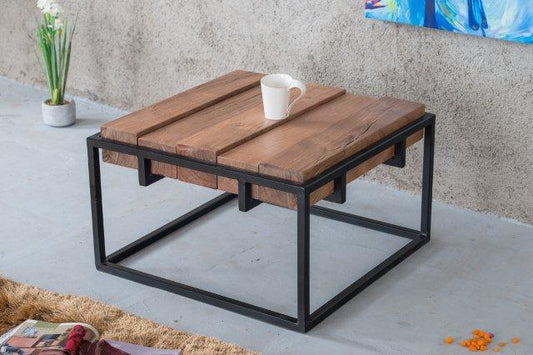 Acaciahouten verspringende bijzettafel - 60cm