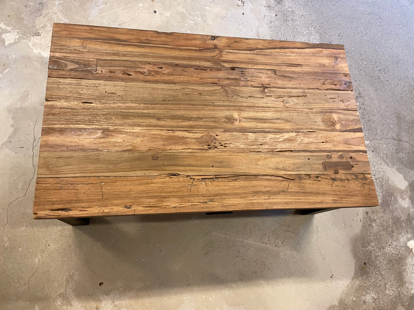 Gerecycled teakhouten salontafel van 125x75cm