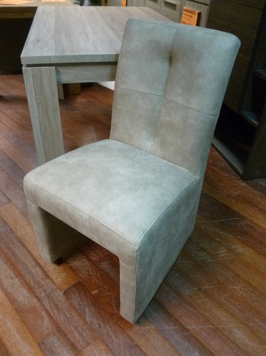 Set van 4x eetkamerstoel Hugo in beige microvezelstof