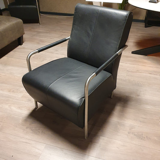 Fauteuil MX Sofa Toledo leder zwart