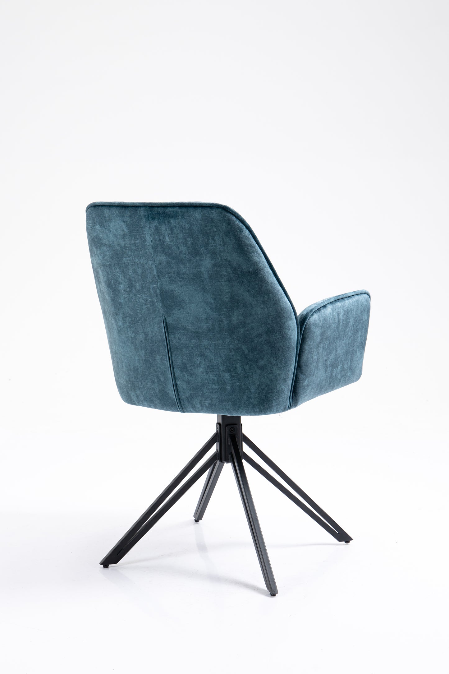 Set van 6x eetkamerstoel William in blauw/geel en olijfgroen velvet/velours