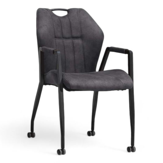 Set van twee maal MX Sofa Eetkamerstoel Point antraciet