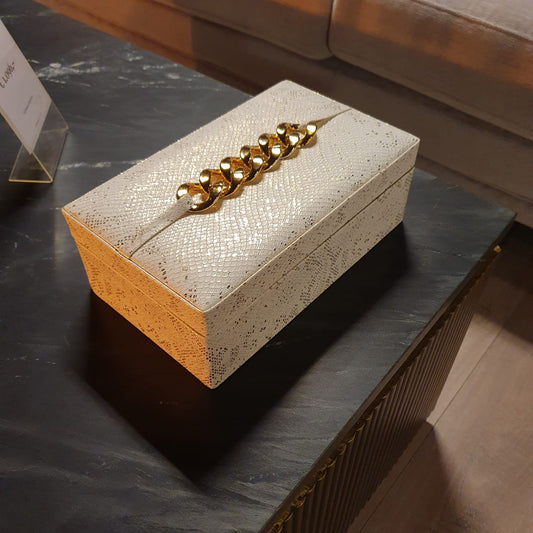Juwelenbox wit crocoprint JB-0044