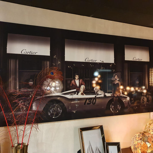 Schilderij Aluart Cartier auto