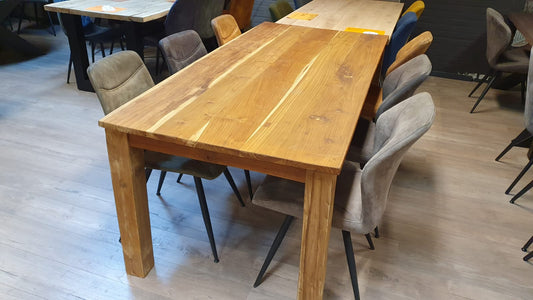 SUPERPRIJS! Gerecycled teakhouten eettafel van 200x95cm.