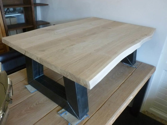 Eikenhouten boomstam salontafel